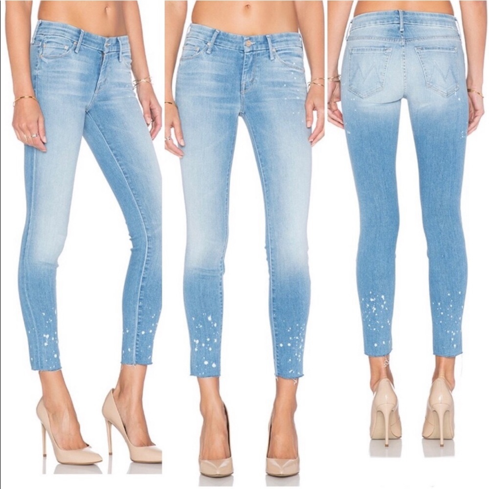 Mother | NWT The Looker Ankle Fray in Pretty Little Words in Bottle Jeans 24 New